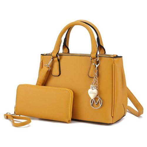 Load image into Gallery viewer, Ruth Vegan Leather Women Satchel Bag with Wallet
