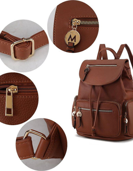 MKF Collection Ivanna Vegan Leather Women Oversize Backpack by Mia K