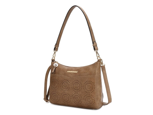 Load image into Gallery viewer, Alanis Laser Cut Vegan Leather Women Shoulder Bag
