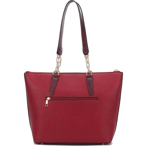 Load image into Gallery viewer, Ximena Vegan Leather Women Tote Bag with matching Wristlet Wallet
