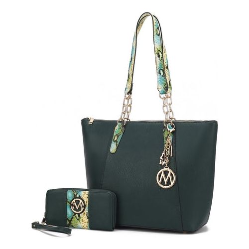 Load image into Gallery viewer, Ximena Vegan Leather Women Tote Bag with matching Wristlet Wallet
