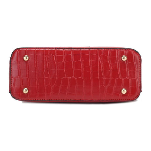 Load image into Gallery viewer, Bizzy Faux Crocodile Embossed Vegan Leather Women Shoulder Bag
