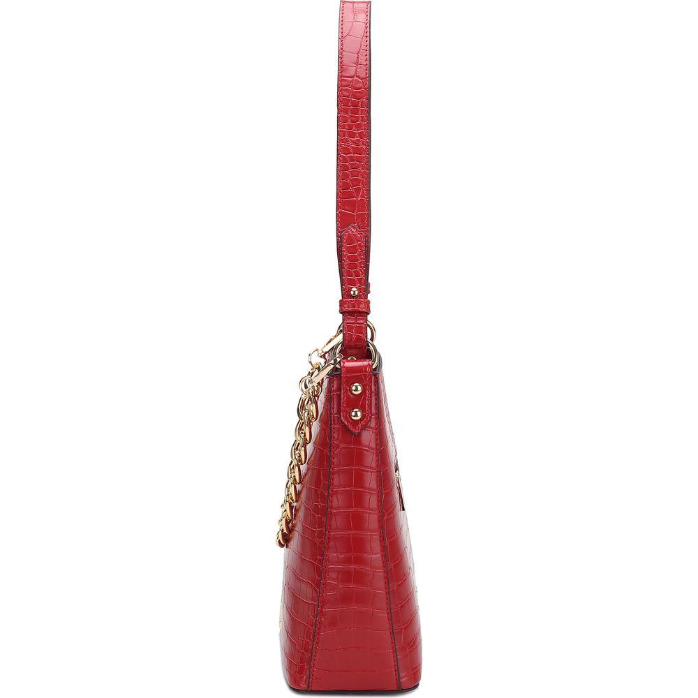 Bizzy Faux Crocodile Embossed Vegan Leather Women Shoulder Bag