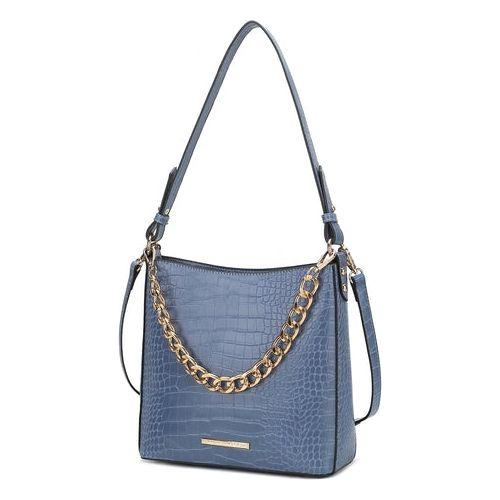 Load image into Gallery viewer, Bizzy Faux Crocodile Embossed Vegan Leather Women Shoulder Bag
