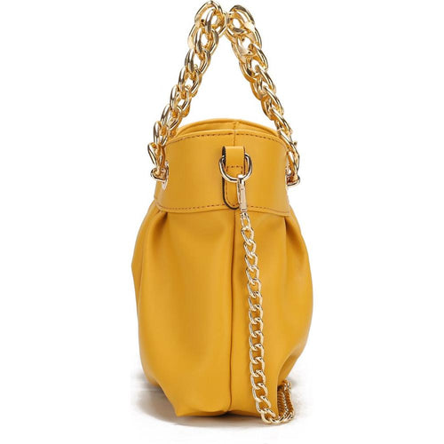 Load image into Gallery viewer, Marvila Minimalist Vegan Leather Chain Ruched Shoulder Bag
