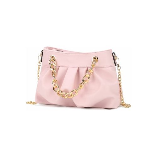 Load image into Gallery viewer, Marvila Minimalist Vegan Leather Chain Ruched Shoulder Bag
