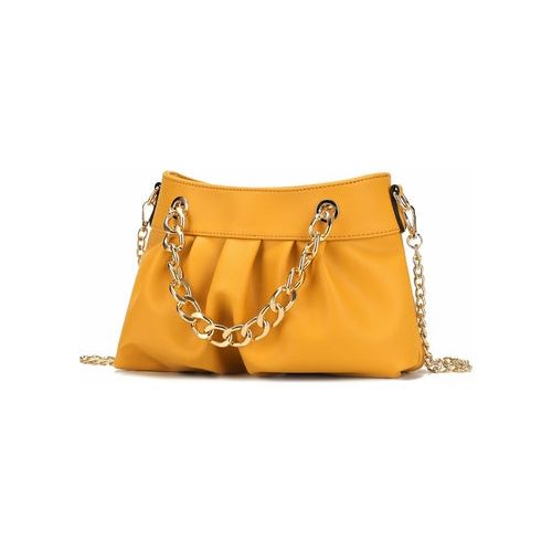 Load image into Gallery viewer, Marvila Minimalist Vegan Leather Chain Ruched Shoulder Bag
