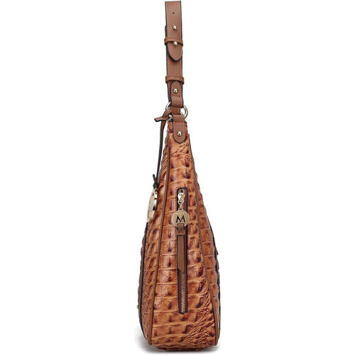 Load image into Gallery viewer, Becket Faux Crocodile Embossed Vegan Leather Women Shoulder Bag
