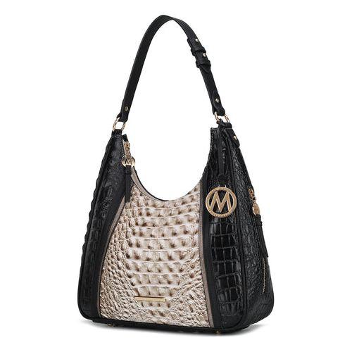 Load image into Gallery viewer, Becket Faux Crocodile Embossed Vegan Leather Women Shoulder Bag
