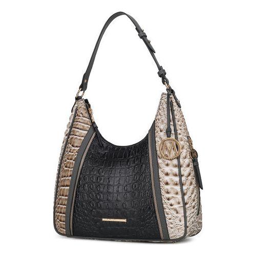 Load image into Gallery viewer, Becket Faux Crocodile Embossed Vegan Leather Women Shoulder Bag
