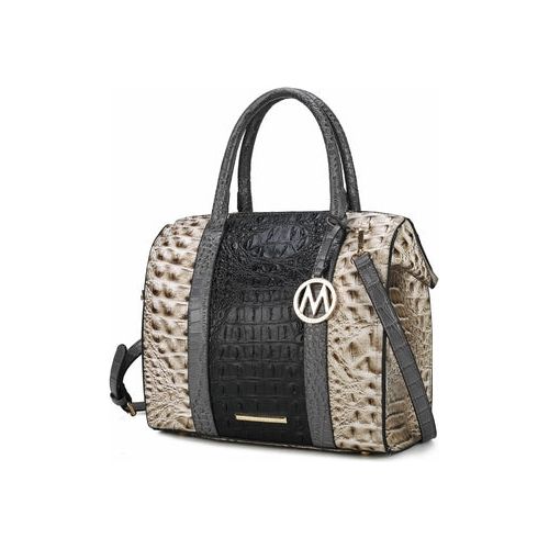 Ember Faux Crocodile-Embossed Vegan Leather Women Satchel Bag