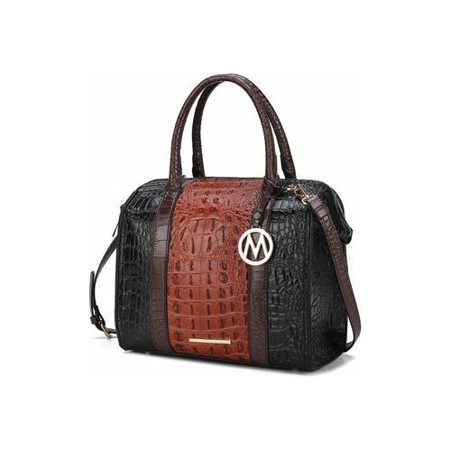 Load image into Gallery viewer, Ember Faux Crocodile-Embossed Vegan Leather Women Satchel Bag
