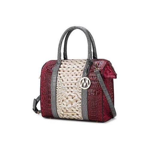 Load image into Gallery viewer, Ember Faux Crocodile-Embossed Vegan Leather Women Satchel Bag
