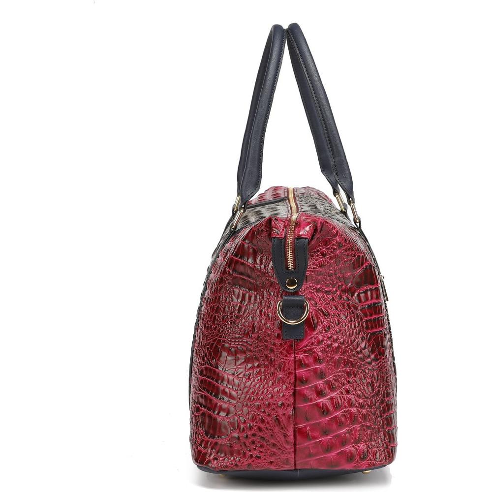 MKF Collection Raven Faux Crocodile-Embossed Duffle Bag by Mia K