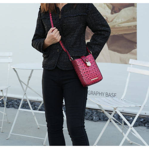 Load image into Gallery viewer, Avery Faux Crocodile Embossed Vegan Leather Women Crossbody Bag
