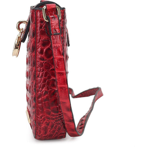 Load image into Gallery viewer, Avery Faux Crocodile Embossed Vegan Leather Women Crossbody Bag
