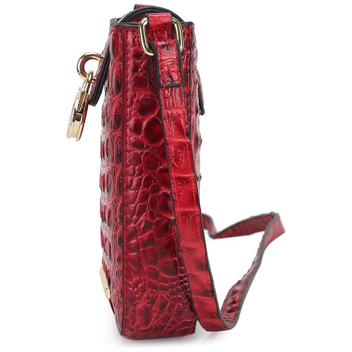 Load image into Gallery viewer, Avery Faux Crocodile Embossed Vegan Leather Women Crossbody Bag
