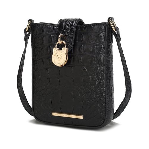 Avery Faux Crocodile Embossed Vegan Leather Women Crossbody Bag