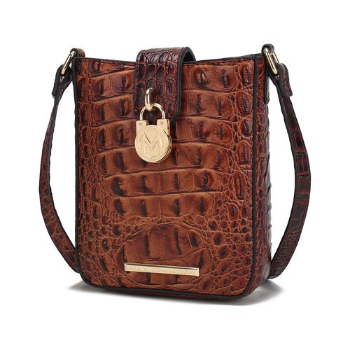 Avery Faux Crocodile Embossed Vegan Leather Women Crossbody Bag