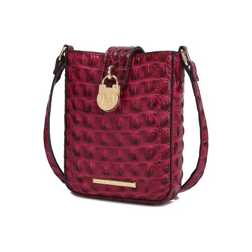 Load image into Gallery viewer, Avery Faux Crocodile Embossed Vegan Leather Women Crossbody Bag
