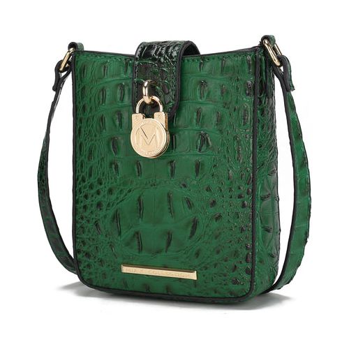 Avery Faux Crocodile Embossed Vegan Leather Women Crossbody Bag