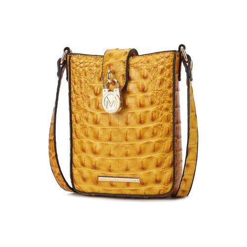 Avery Faux Crocodile Embossed Vegan Leather Women Crossbody Bag