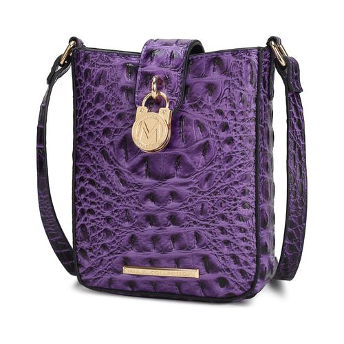 Load image into Gallery viewer, Avery Faux Crocodile Embossed Vegan Leather Women Crossbody Bag
