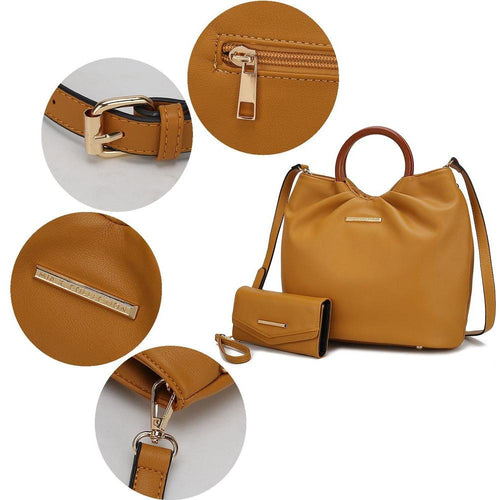 Load image into Gallery viewer, Leilani Vegan Leather Tote Bag with Wallet
