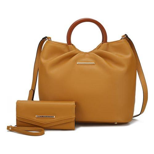 Load image into Gallery viewer, Leilani Vegan Leather Tote Bag with Wallet
