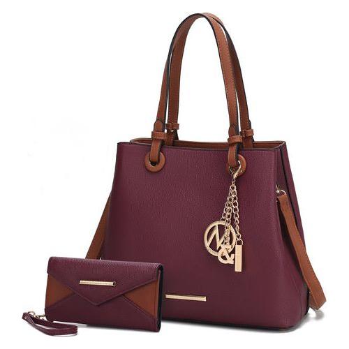 Load image into Gallery viewer, Kearny Vegan Leather Women Tote Bag with Wallet - Elegance Redefined
