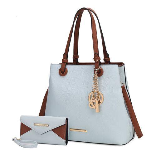 Load image into Gallery viewer, Kearny Vegan Leather Women Tote Bag with Wallet - Elegance Redefined
