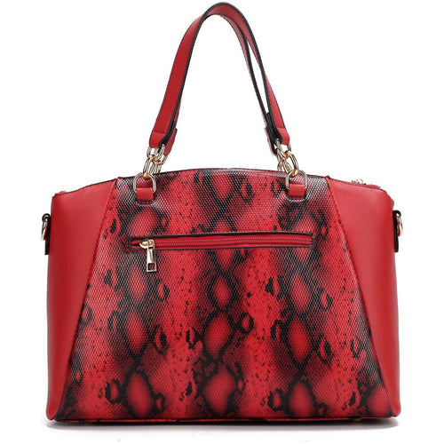 Load image into Gallery viewer, Addison Snake Embossed Vegan Leather Tote Bag with matching Wristlet
