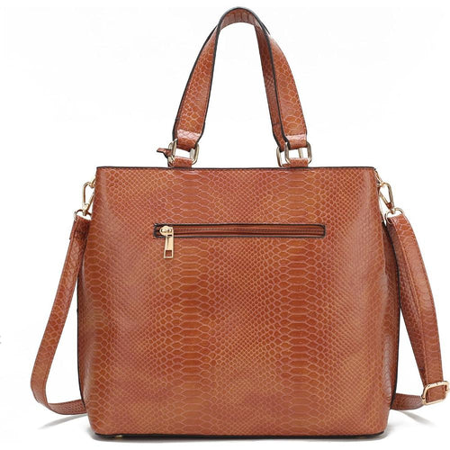 Load image into Gallery viewer, Beryl Snake embossed Vegan Leather Women Tote Bag with Wristlet
