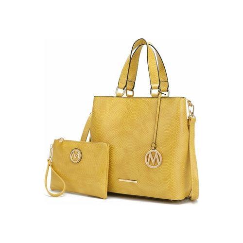 Load image into Gallery viewer, Beryl Snake embossed Vegan Leather Women Tote Bag with Wristlet
