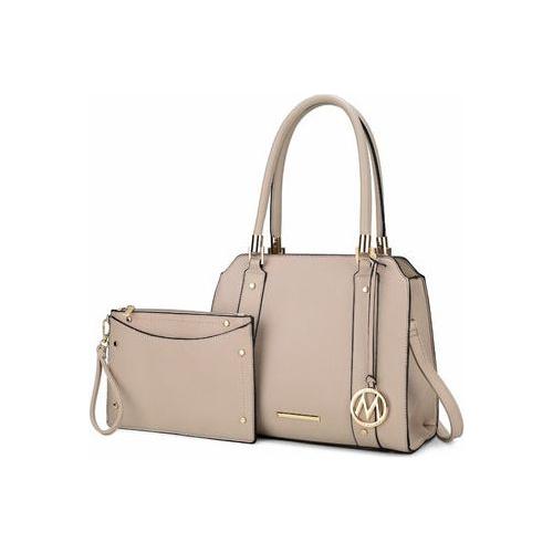 Load image into Gallery viewer, Norah Vegan Leather Women Satchel Bag with Wristlet
