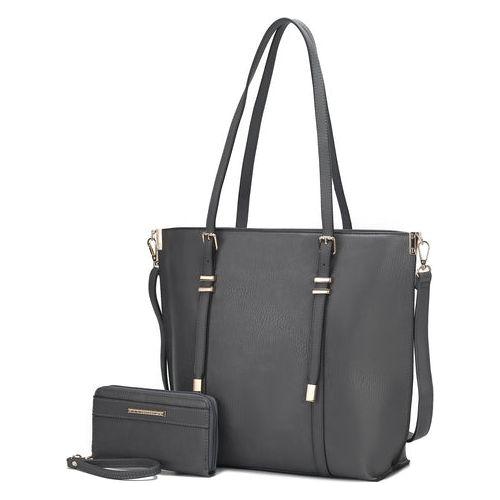 Load image into Gallery viewer, Emery Vegan Leather Women Tote Bag with Wallet – Sophisticated Elegance
