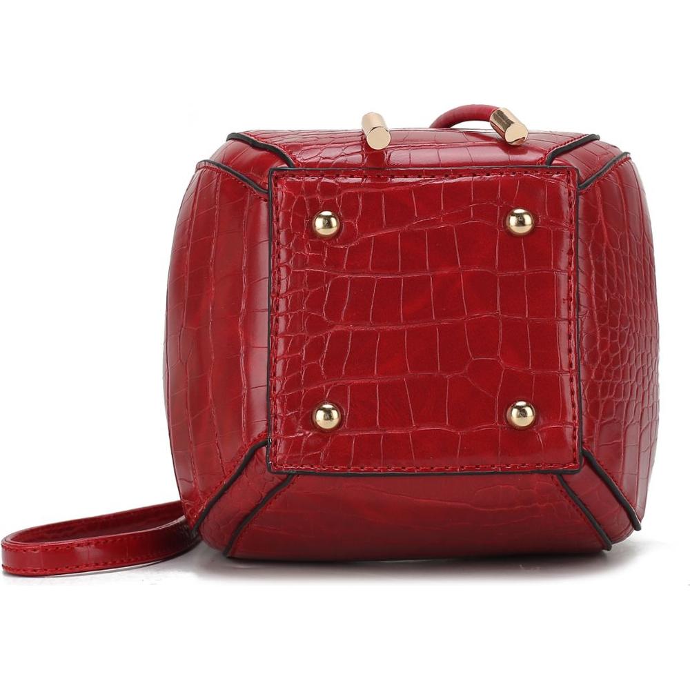 MKF Collection Cassidy Crocodile Embossed Vegan Leather Shoulder Bag