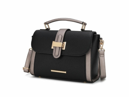 Load image into Gallery viewer, Willa Color Block Vegan Leather Women Shoulder Bag
