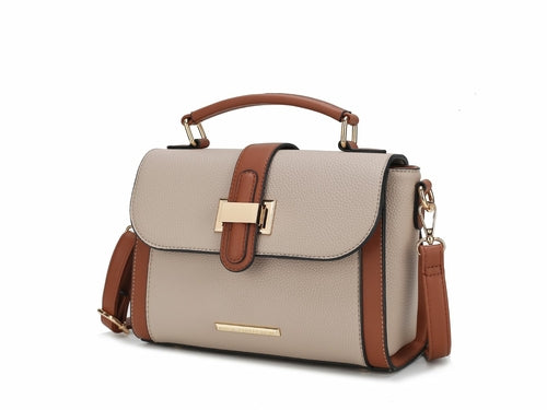 Load image into Gallery viewer, Willa Color Block Vegan Leather Women Shoulder Bag
