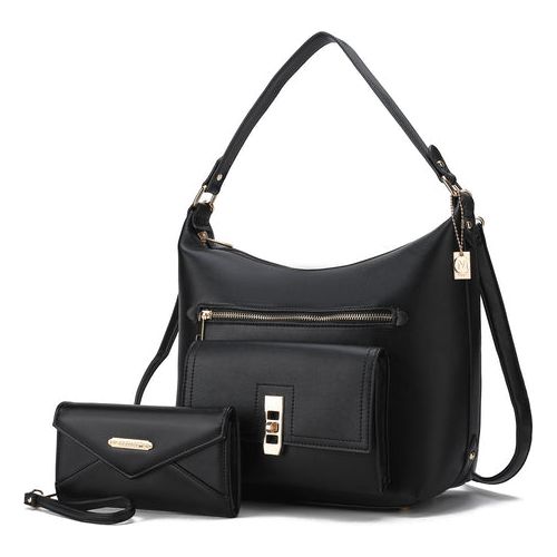 Load image into Gallery viewer, Clara Vegan Leather Women Shoulder Bag with Wristlet Wallet
