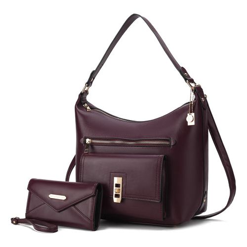 Load image into Gallery viewer, Clara Vegan Leather Women Shoulder Bag with Wristlet Wallet
