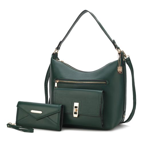 Load image into Gallery viewer, Clara Vegan Leather Women Shoulder Bag with Wristlet Wallet
