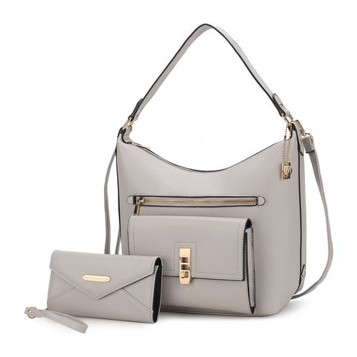 Load image into Gallery viewer, Clara Vegan Leather Women Shoulder Bag with Wristlet Wallet
