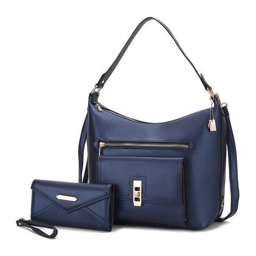 Load image into Gallery viewer, Clara Vegan Leather Women Shoulder Bag with Wristlet Wallet
