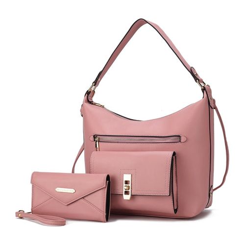 Load image into Gallery viewer, Clara Vegan Leather Women Shoulder Bag with Wristlet Wallet
