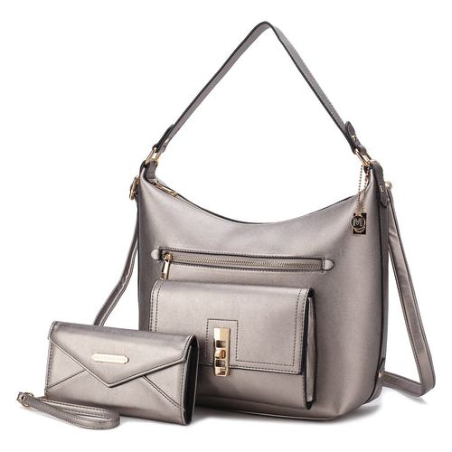 Load image into Gallery viewer, Clara Vegan Leather Women Shoulder Bag with Wristlet Wallet
