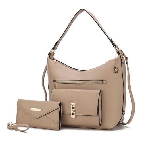 Load image into Gallery viewer, Clara Vegan Leather Women Shoulder Bag with Wristlet Wallet
