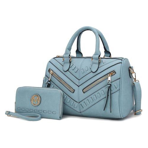 Load image into Gallery viewer, Lara Vegan Leather Women&#39;s Satchel with Wallet - A Touch of Luxury
