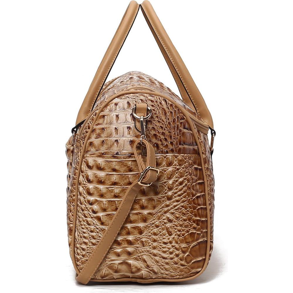 MKF Collection Rina Crocodile Embossed Vegan Leather Duffle Bag