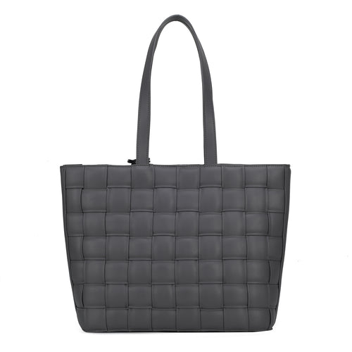 Load image into Gallery viewer, Rowan Woven Vegan Leather Women Tote Bag
